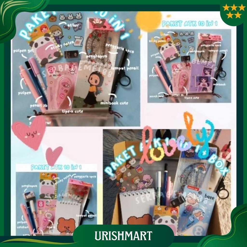 

Serbagemes88 - (Cod) Set Alat Tulis Lengkap 10 In 1 Karakter Lucu / Hampers Kado Gift Wisuda / Hadiah Alat Sekolah / Stationery Set Aesthetic / Paket Atk Aesthetic / Perlengkapan Sekolah Aesthetic Best Seller