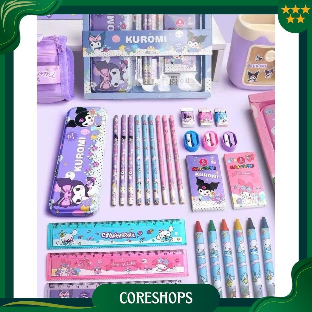 

Kotak Pensil Alat Tulis Tempat Pensil Aesthetic Perlengkapan Sekolah Alat Tulis Lengkap Set 7 In 1 Ori