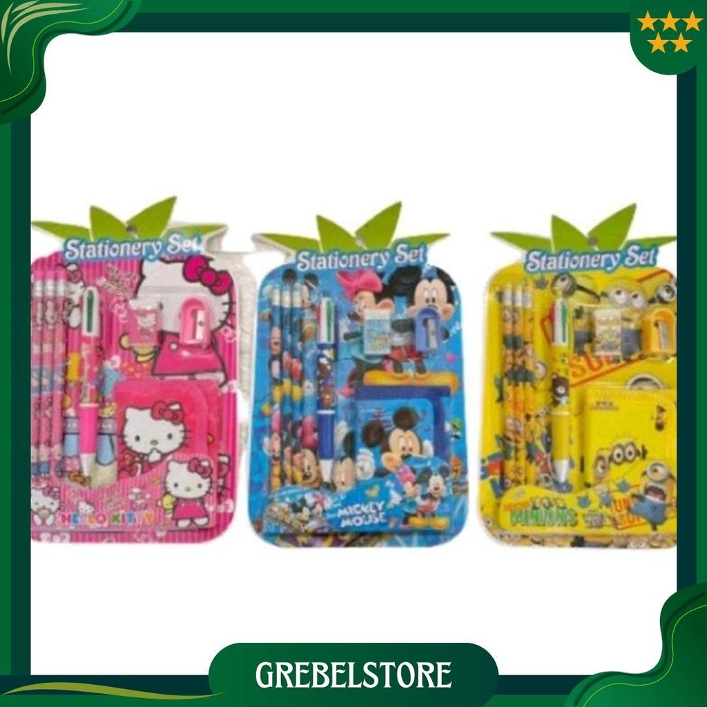 

Paket Alat Tulis Anak 7In1 Karakter Stationery Set Alat Tulis Sekolah - 9566 Ori