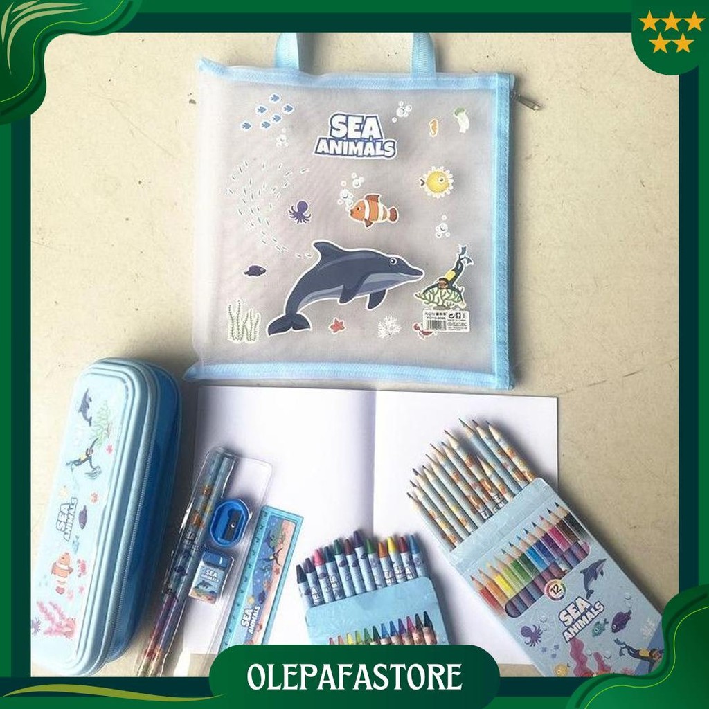 

[Serbalakuofficial](Ktps.11)Kotak Pensil Sett / Study Set Stationery Set Alat Tulis Sekolah Anak Set Atk Motif Best Seller