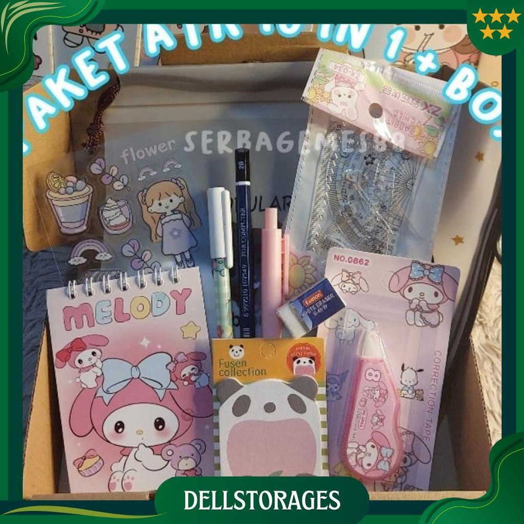 

Serbagemes88 - Set Alat Tulis 10 In 1 Lengkap Sanrio Melody / Stationery Untuk Souvenir Hadiah / Hampers Kado Gift Sekolah / Hampers Wisuda Ulang Tahun / Alat Tulis Paket/Alat Tulis Murah /Paket Anak Unik Bermanfaat/Box Kado Perempuan Laki Laki/Buku Tulis