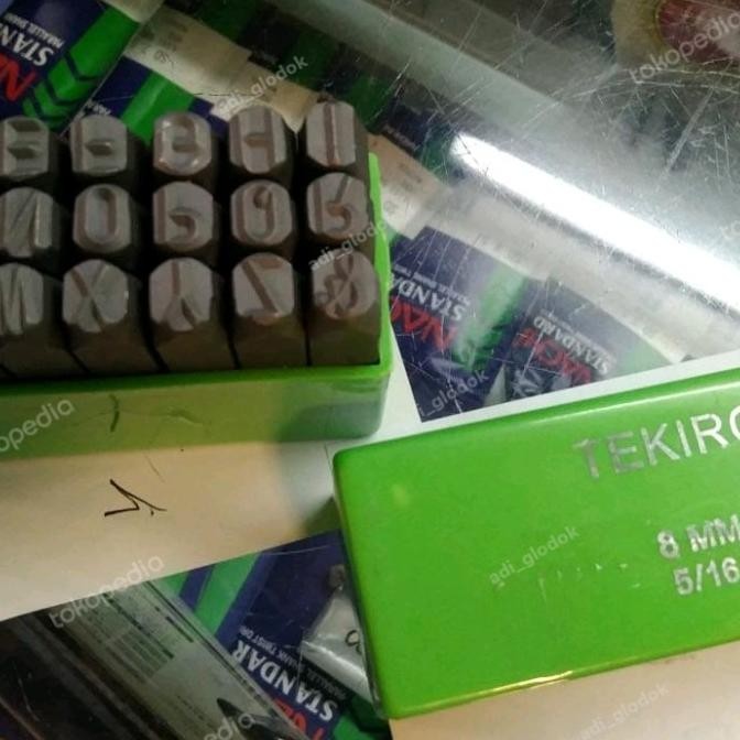 Satu Set Alat Ketok Nomer Dan Huruf Mesin 8Mm 5/16"