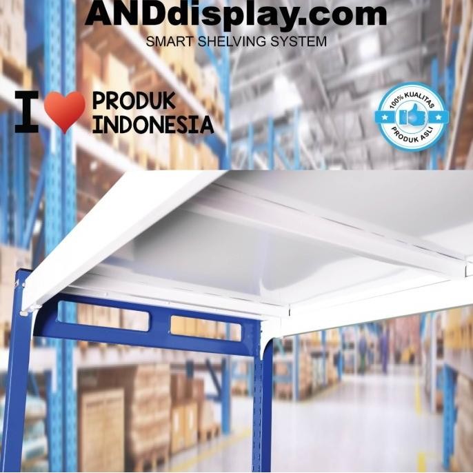 Ambalan Rak Gudang Besi Boltless L. 60 X P.120 Cm Shelving Anddisplay Original Dan Terpercaya