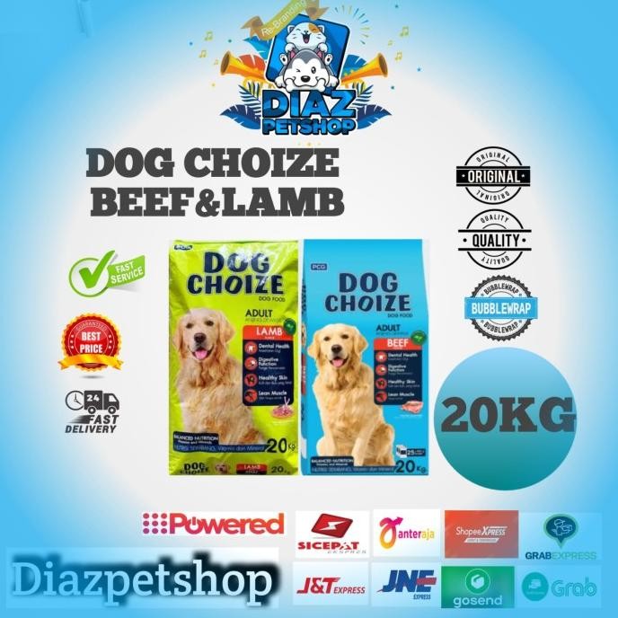 TERMURAH - DOG CHOIZE ADULT 20KG ALL VARIAN / DOG CHOIZE BEEF / DOG CHOIZE LAMB