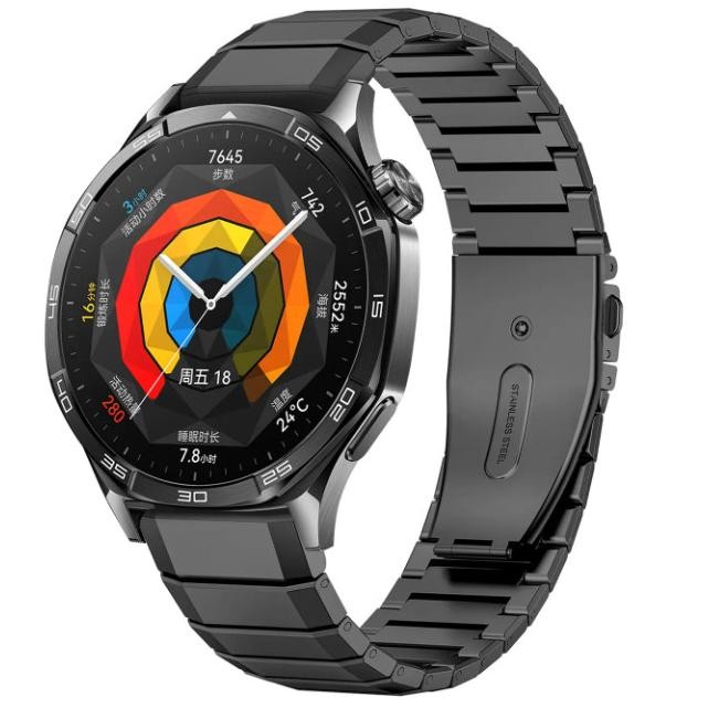 Stainless Steel Titanium Alloy Strap 22Mm For Huawei Watch Gt 5 4 3 2 2E 46Mm Original Dan Terpercay