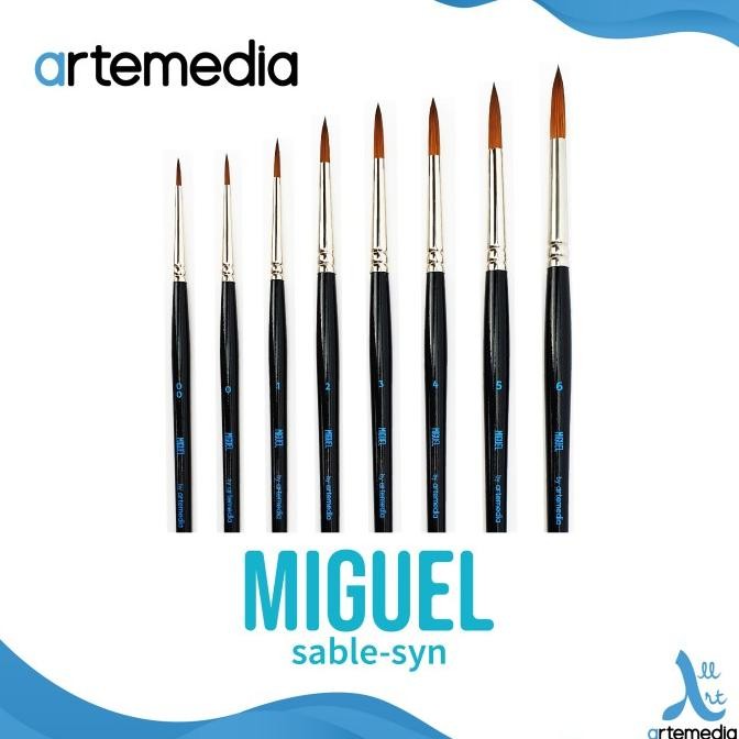 

Kuas Lukis Artemedia Miguel Round Sable-Syn Brush Original Dan Terpercaya