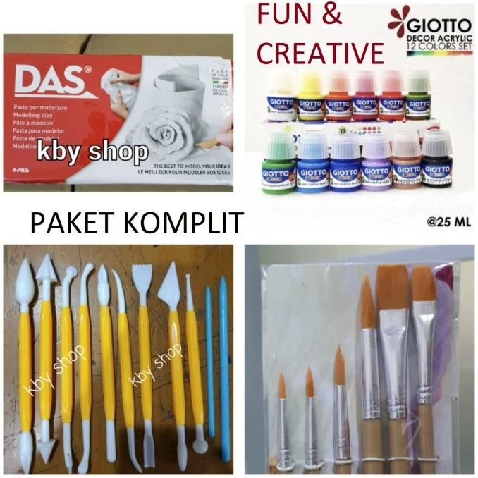 

Paket Kado Craft Art Set Clay Cat Acrylic Kuas Alat Pahat Tanah Liat Original Dan Terpercaya