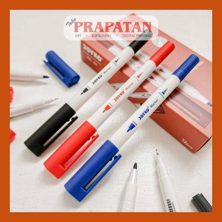 

[ PERALATAN LUKIS / GAMBAR ] JOYKO DUAL TIP COLOR MARKER MK-64 | SPIDOL WARNA PACKING AMAN