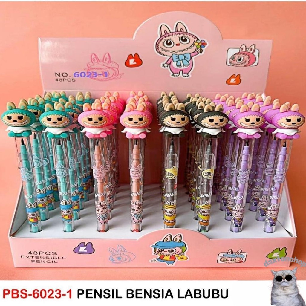 

(48Pc/56Pc) Pensil Lantu Susun/Pensil Susun Karakter/Pensil Cabut/Lantu 1 Box Besar Murah