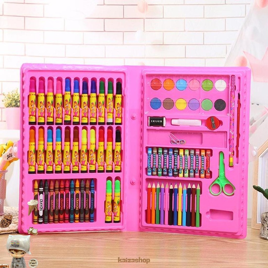 

Crayon Set Isi 86 Pensil Warna Cat Air Alat Lukis Karakter Stationary Color Pencil S1169 Promo