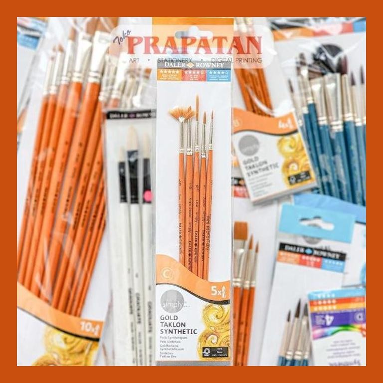 

[ PERALATAN LUKIS / GAMBAR ] KUAS LUKIS DALER ROWNEY GOLD TAKLON SYNTHETIC BRUSH SETS COD