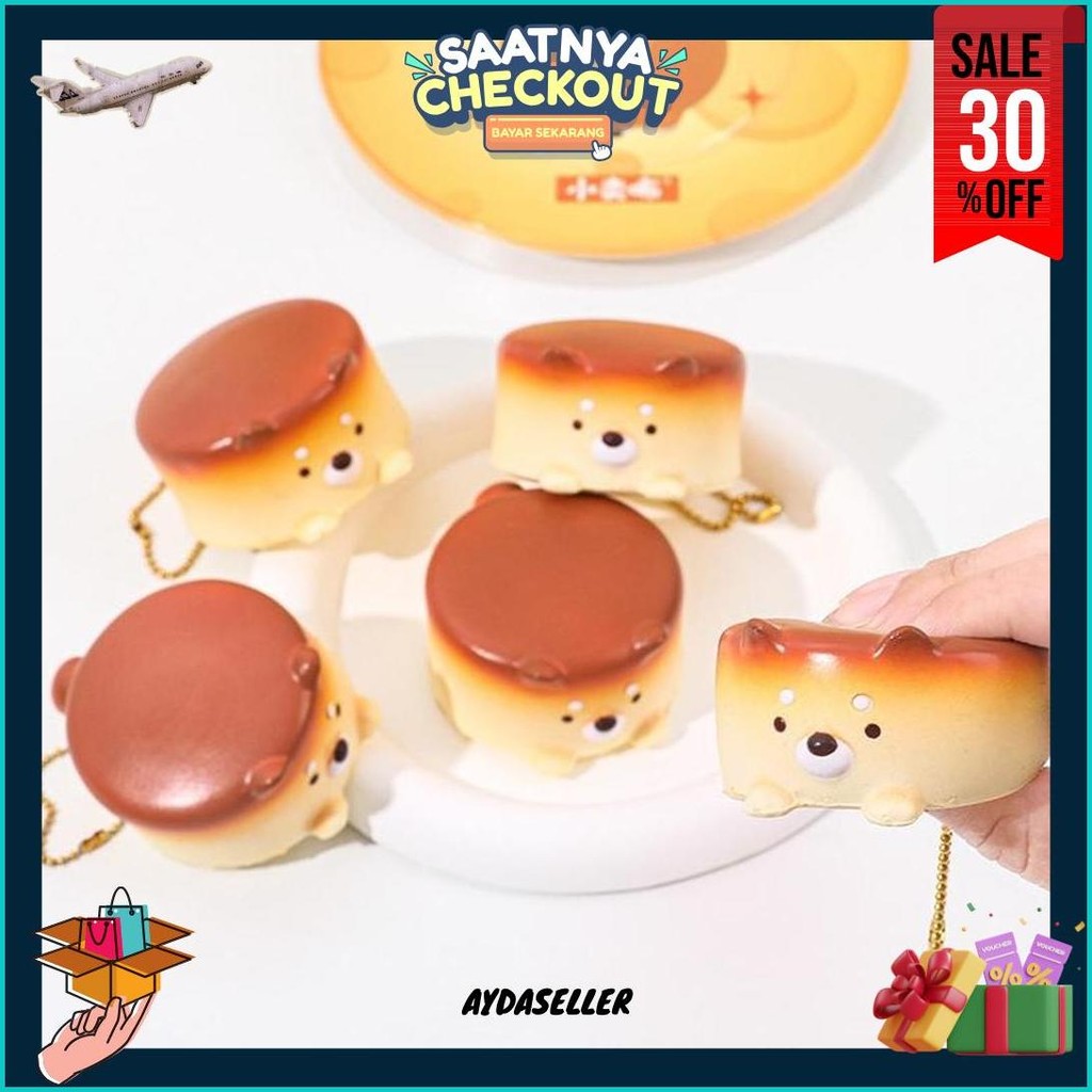Squishy Puppy Pancake Jumbo Dan Mini Super Cute Super Wangi Soft Slow Rising Good Quality [ Ready ] 