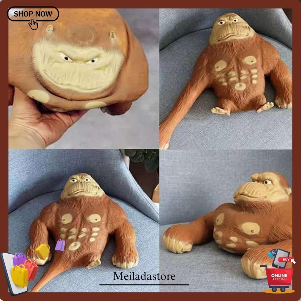 Hokkiterus21 Squishy Kingkong Squishy Gorilla Squishy Monkey Squishy Monyet Squishy Lempar Jumbo S02