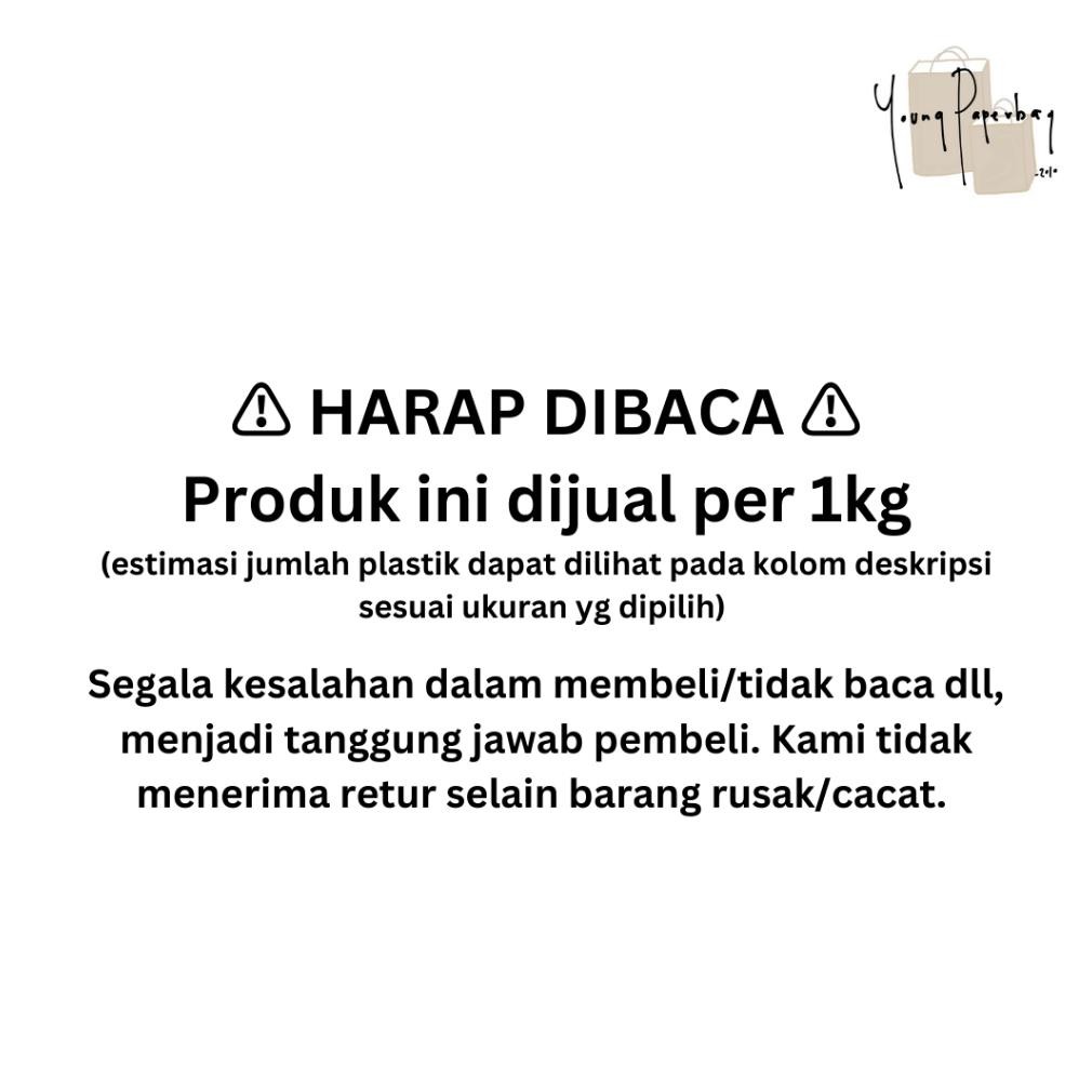 CQ37 Plastik Klip Zip Lock / Ziplock LDPE Serbaguna utk Makanan/Baju/dll  (per 1 KG) Termurah