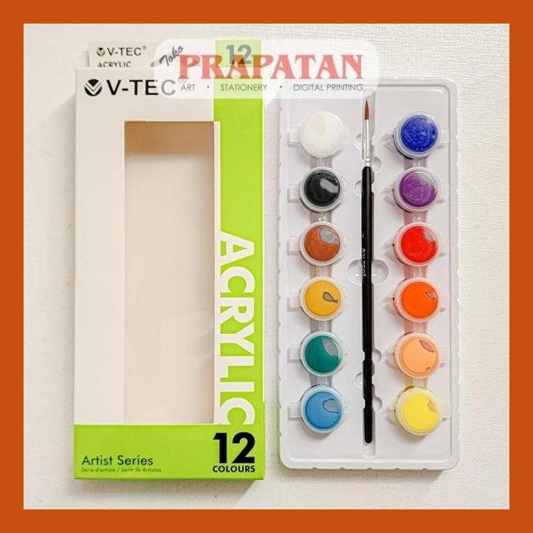 

[ PERALATAN LUKIS / GAMBAR ] CAT AKRILIK SET V-TEC VT-512TB | V-TEC ACRYLIC SET SIAP KIRIM