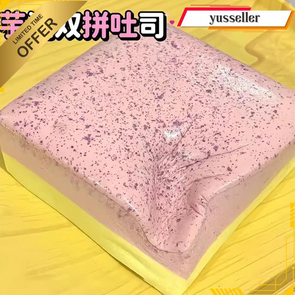 Squishy Jumbo Mousse Cotton Toast Super Soft Sticky Slow Rising Good Quality Termurah Banget