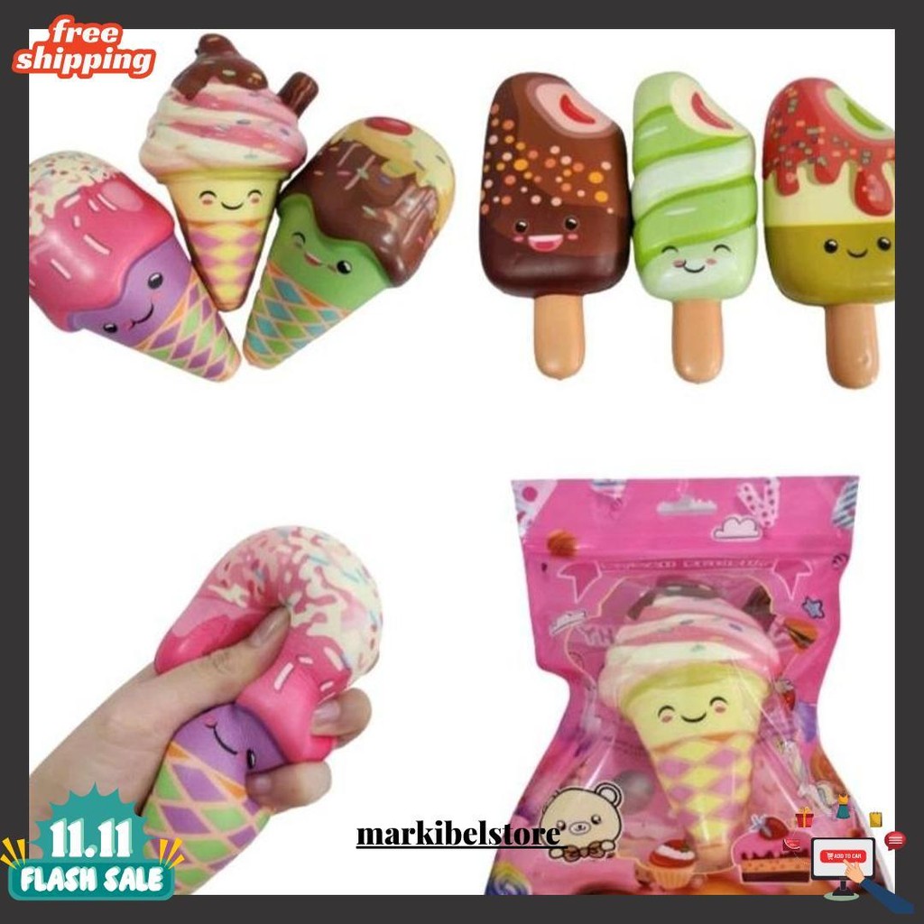 Mainan Squishy Es Krim Karakter Lucu Termurah Banget