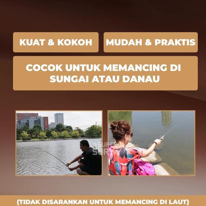Alat Pancingan Pena Set Lengkap 1M Joran Mini Reel Pulpen Portable Kail Pelampung Benang