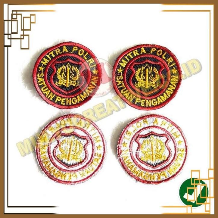 [MCV] BORDIR MITRA POLRI SATPAM EMBLEM BORDIR LOGO MITRA POLRI