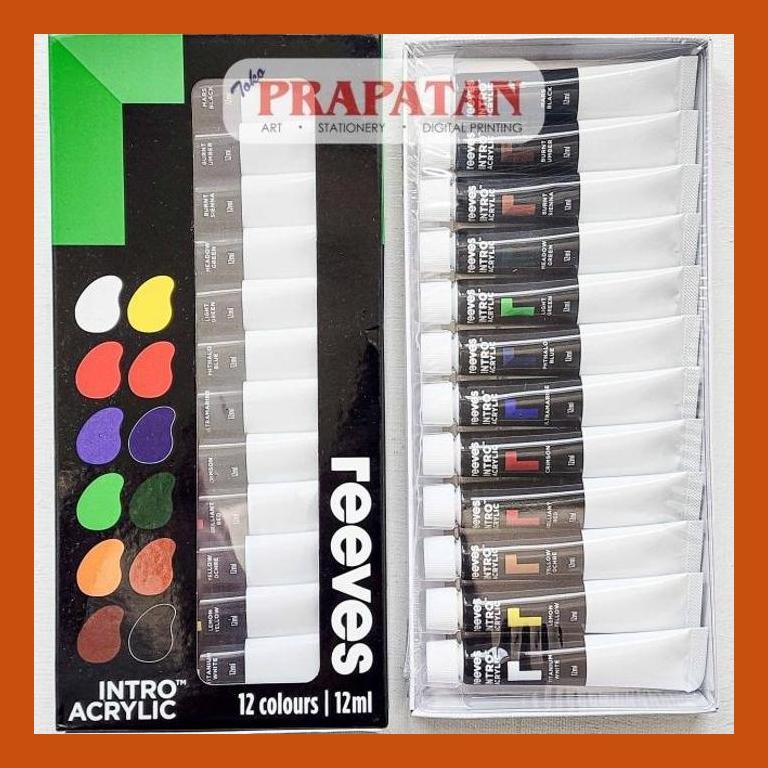 

[ PERALATAN LUKIS / GAMBAR ] CAT AKRILIK SET REEVES INTRO 12X12ML | REEVES ACRYLIC SET COD