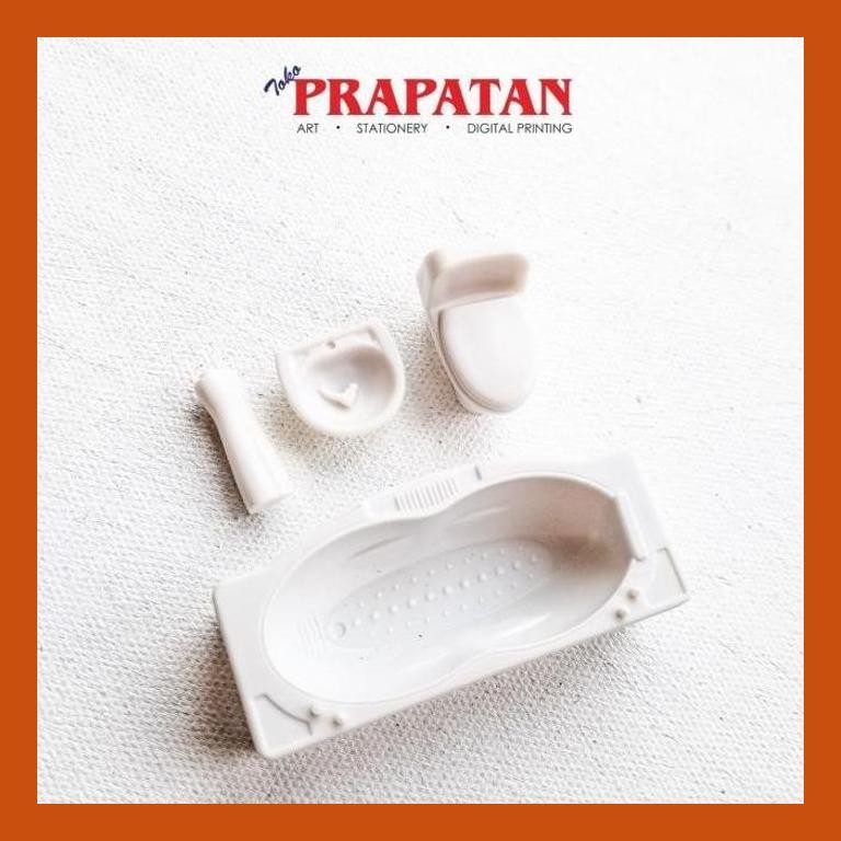 

[ PERALATAN LUKIS / GAMBAR ] BAHAN MAKET 3 PIECE TOILET SKALA 1:30 / 1:25 COD