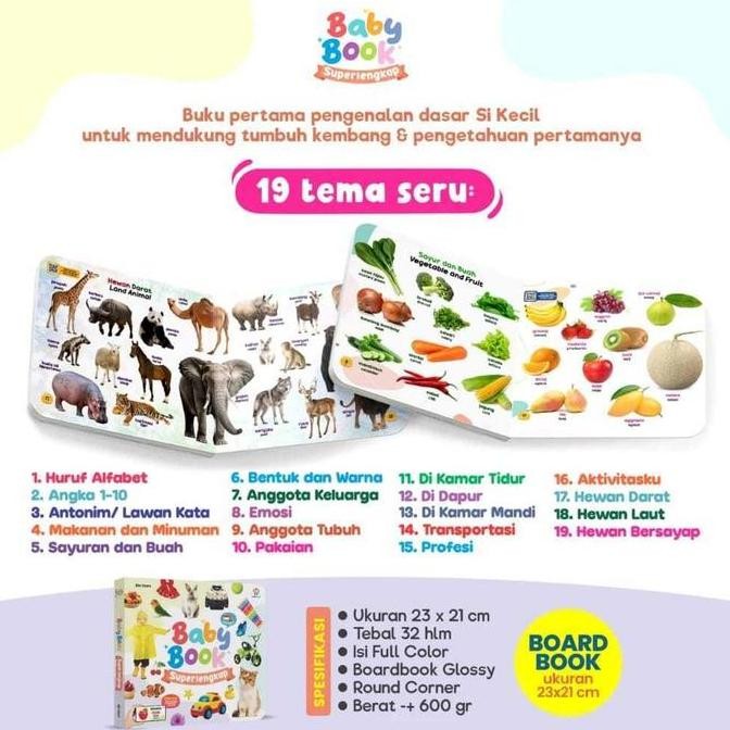 

BOARDBOOK BUKU ANAK BAYI BALITA 1 2 3 TAHUN BABY BOOK SUPER LENGKAP/100 KATA PERTAMAKU/100 HEWAN PERTAMAKU/100 KENDARAAN PERTAMAKU