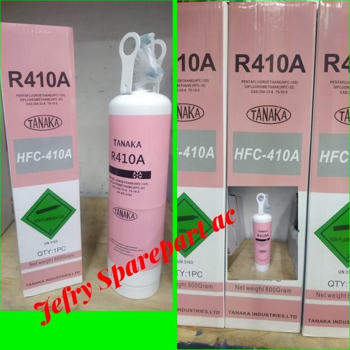 Freon R410A Tanaka Hfc-410A Freon Ac Tabung Kaleng Kecil 800Gram Original Dan Terpercaya