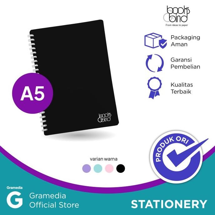 

Books&Bind Soft Spiral Notebook PP A5 Black