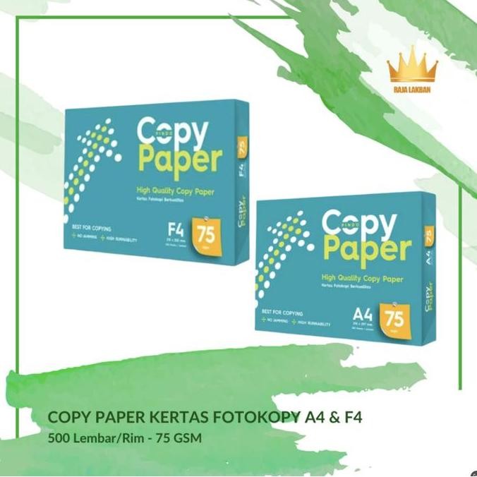 

Kertas HVS Fotocopy Copy Paper A4 & F4/ 75 Gsm/ 500 Lembar - Ream