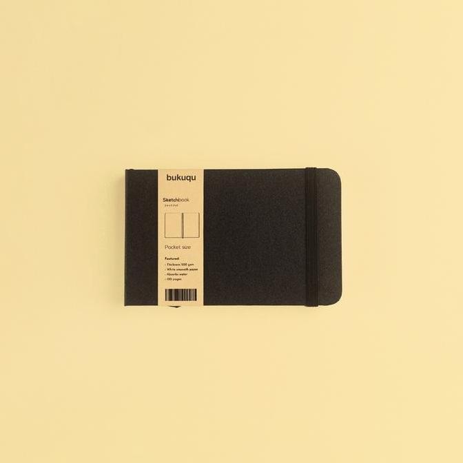 

bukuqu Sketchbook A6 200 gsm Landscape Hardcover/Notebook gambar/ Lukis/ Cat Air Buku Sketsa Pocket