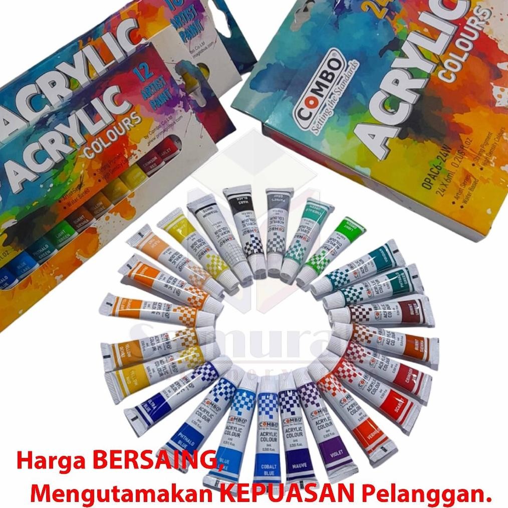

Mega Sale Cat Akrylic Joyko Acc 5 Isi 24 Warna / Acrylic Color 24 W Acc-5-12 / 1 Set 24 Colours 5 Ml