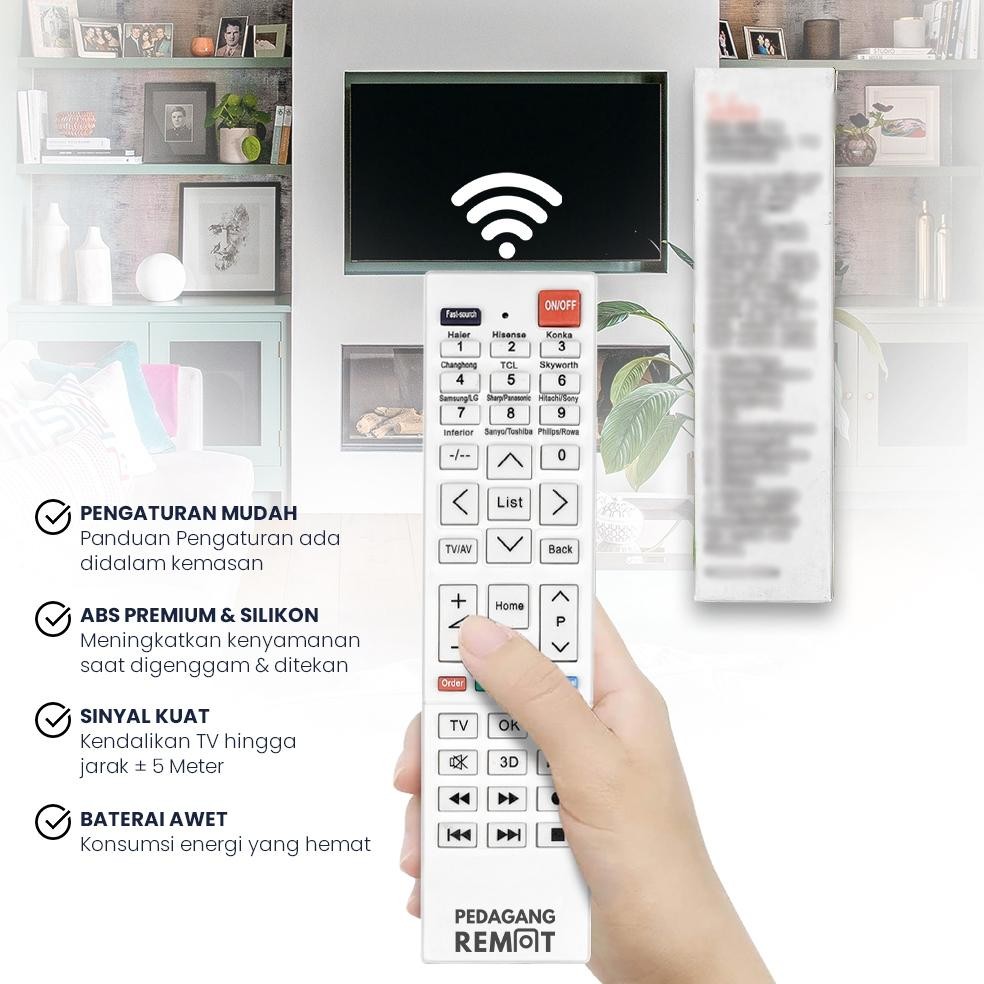 PJ24 Remot Remote TV Smart  TV LCD LED Universal (Hisense, Mito, Changhong, Coocaa, Xiaomi Dll) Berk