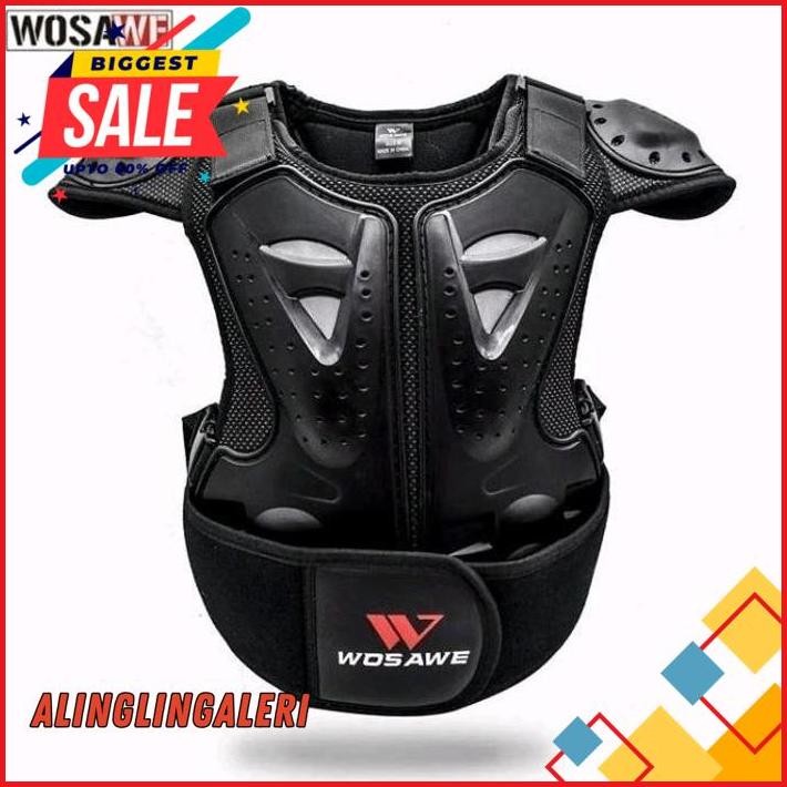 WOSAWE BODY PROTECTOR ANAK ROMPI PELINDUNG DADA TULANG PUNGGUNG ANAK OLAHRAGA MOTOR EXTREME SPORT KI