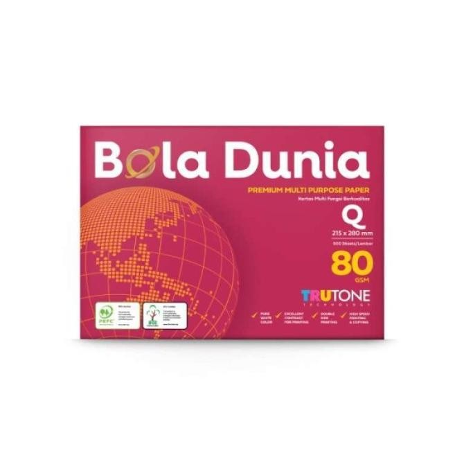 

kertas quarto bola dunia 80 gram