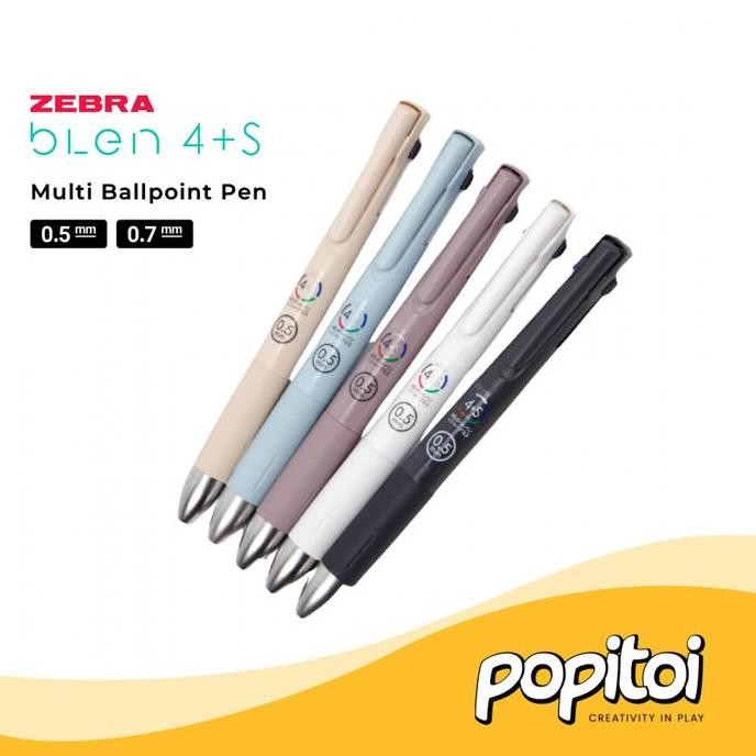 

Zebra Blen 4S Multi Ballpoint Pen 0.5 0.7 mm 4&S 4&1 4+1 Pulpen TInta Gel Warna Warni
