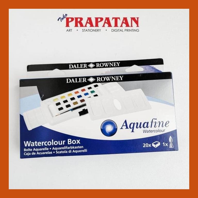 

[ PERALATAN LUKIS / GAMBAR ] DALER ROWNEY AQUAFINE WATERCOLOR BOX 20C GOOD QUALITY