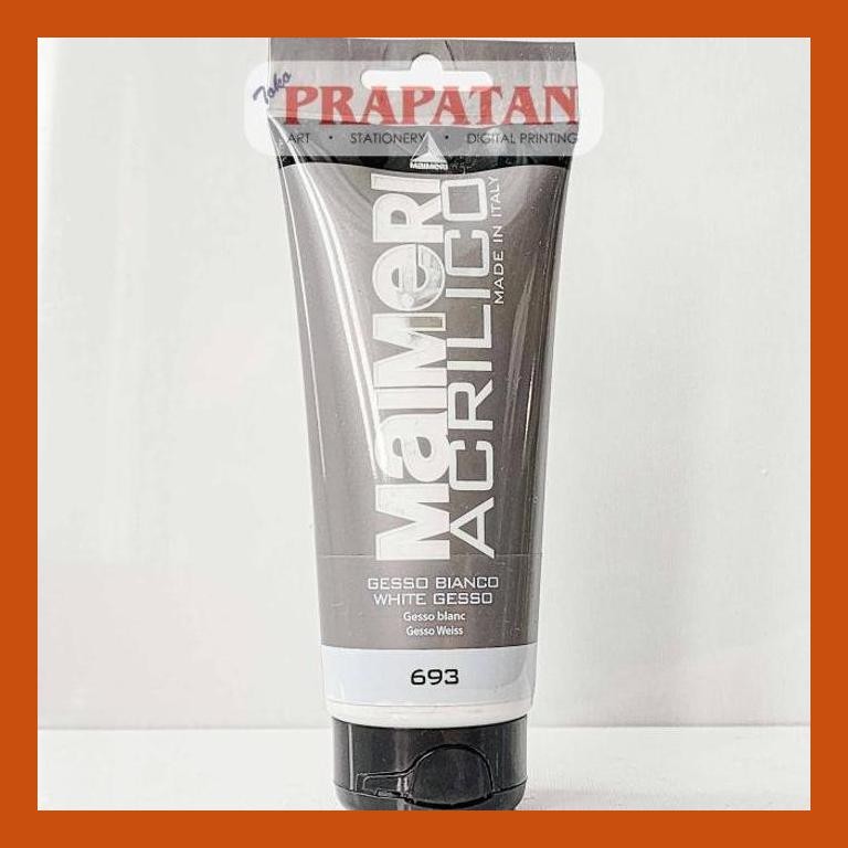 

[ PERALATAN LUKIS / GAMBAR ] MAIMERI WHITE GESSO 200ML | MEDIUM KANVAS COD