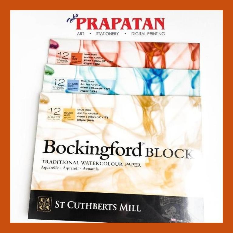 

[ PERALATAN LUKIS / GAMBAR ] BOCKINGFORD BLOCK TRADITIONAL WATERCOLOR PAPER 410X310MM GOOD QUALITY
