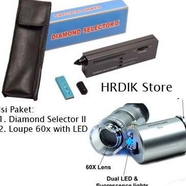 TERLARIS - PAKET Diamond Tester II & Loupe 60x Zoom Selector 2 Berlian Permata