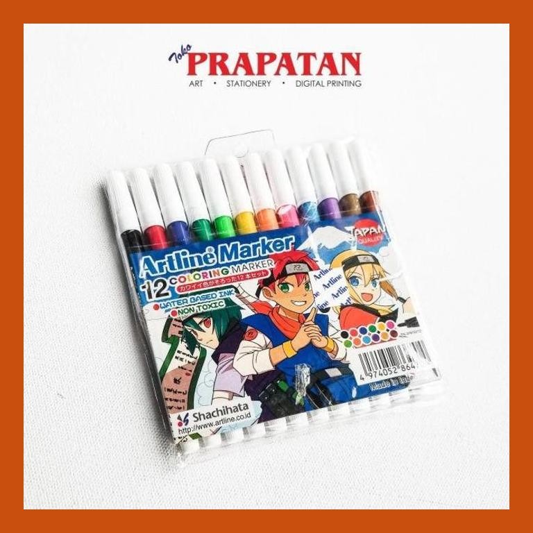 

[ PERALATAN LUKIS / GAMBAR ] SPIDOL ARTLINE KECIL 12 WARNA EK-316 / ARTLINE COLORING MARKER SIAP KIRIM