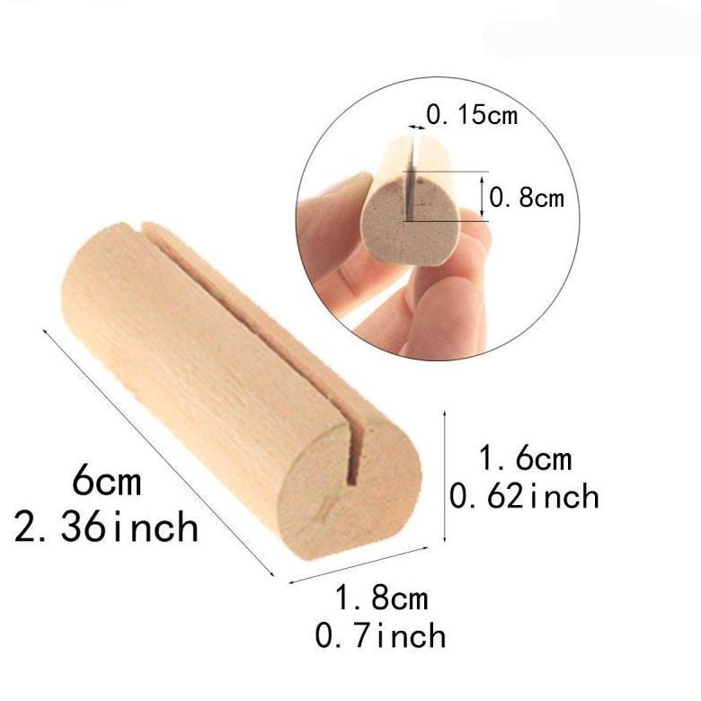 

ul-64 20pc Wooden Card Holder Price Tag Holder Kayu Tatakan Holder Foto Tiang Nomor Meja Stand Card Holder Berkualitas