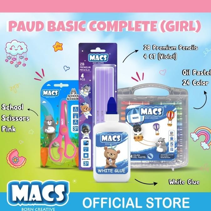 

MACS Paket PAUD Complete / Crayon / Pensil / Paket Sekolah