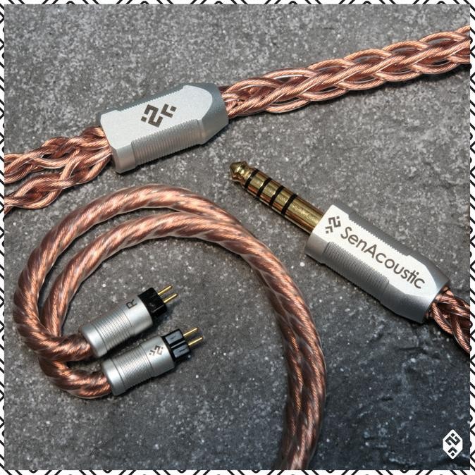 TERMURAH - SenAcoustic Toba Pure Copper Cable 8 Braid 7n OCC Litz type 4 24.3 AWG