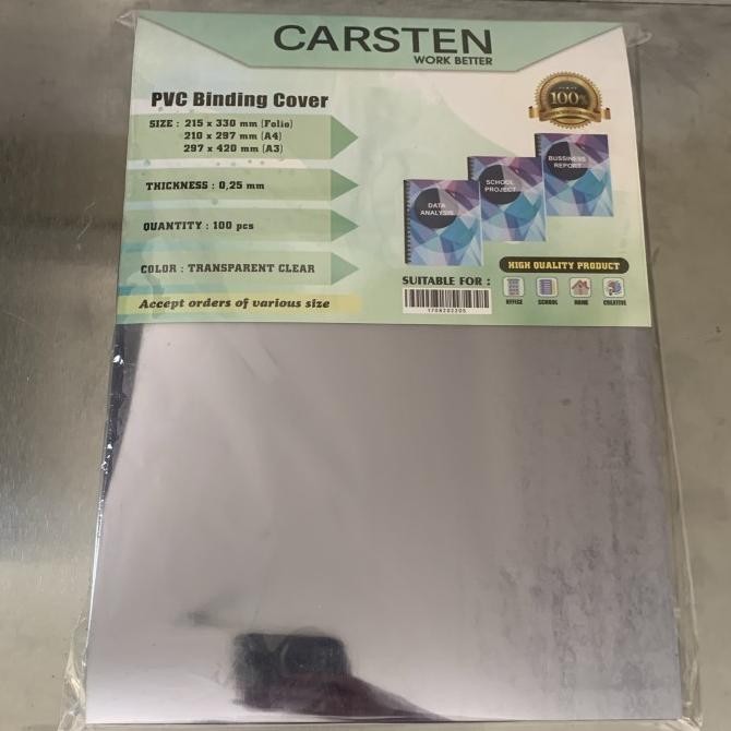 

cover mika jilid 0,20 mm bening isi 100 lembar ukuran folio