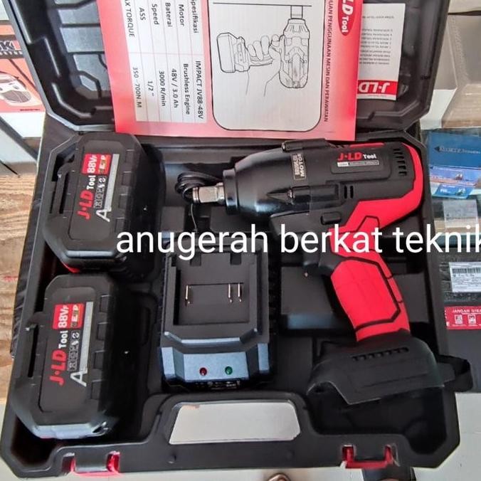 JLD 88F CORDLESS IMPACT WRENCH TORSI BESAR 550 NM MESIN BOR BUKA SOCK