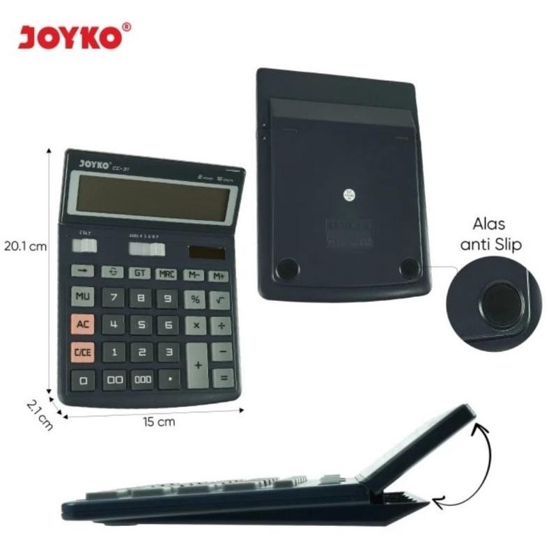 

g-24 JOYKO CC31 CHECK ULANG 16 Digit DESKTOP CALCULATOR - Big LCD Kalkulator CC 31 Murah