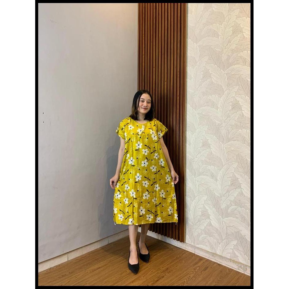 Terlaris Paket 5 Daster Payung Standart (Motif Random) Busui Panjang Rayon Bumil Wanita Kancing Tidu