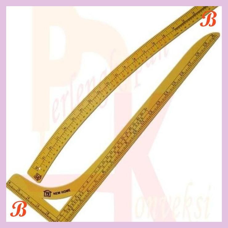 

| PR | PENGGARIS POLA JAHIT SIKU LENGKUNG NEW HOME UKURAN BESAR CURVE PATTERN RULER
