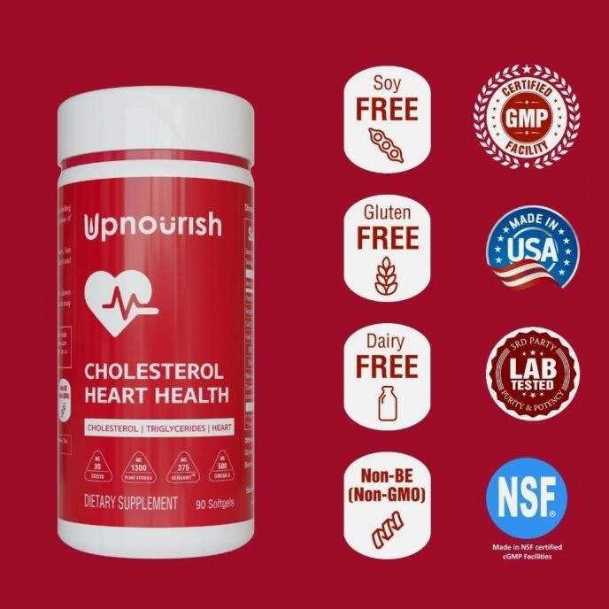 Upnourish Plant Sterol Cholesterol Heart Q10 Fish Oil Black Garlic -_inna l