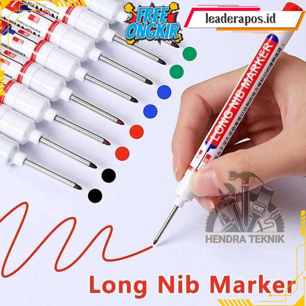 

Spidol Tukang Alat Tulis Penanda Pulpen Kepala Panjang Long Nib Tip Marker Original Produk